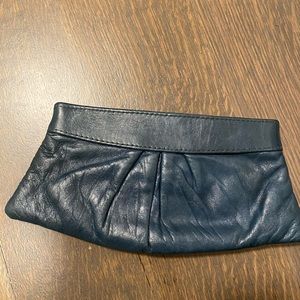 Lauren Merkin - leather navy clutch